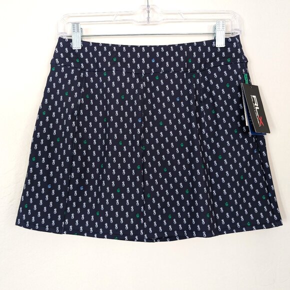 RLX RALPH LAUREN Skort Girls L (12-14) Navy Elite Wicking Pineapple Pull On - Picture 1 of 14